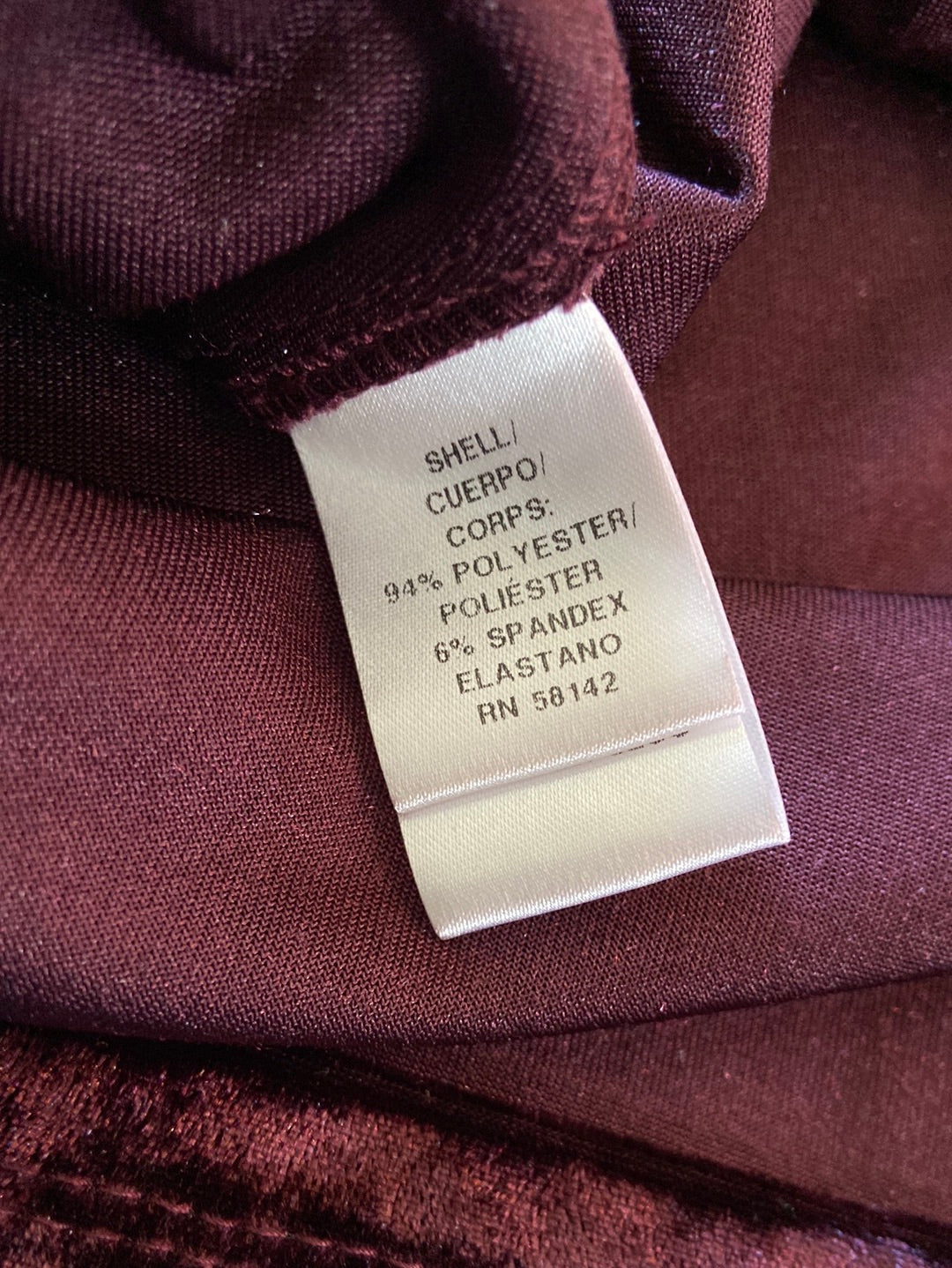 MAROON VELVET London Times Size 10