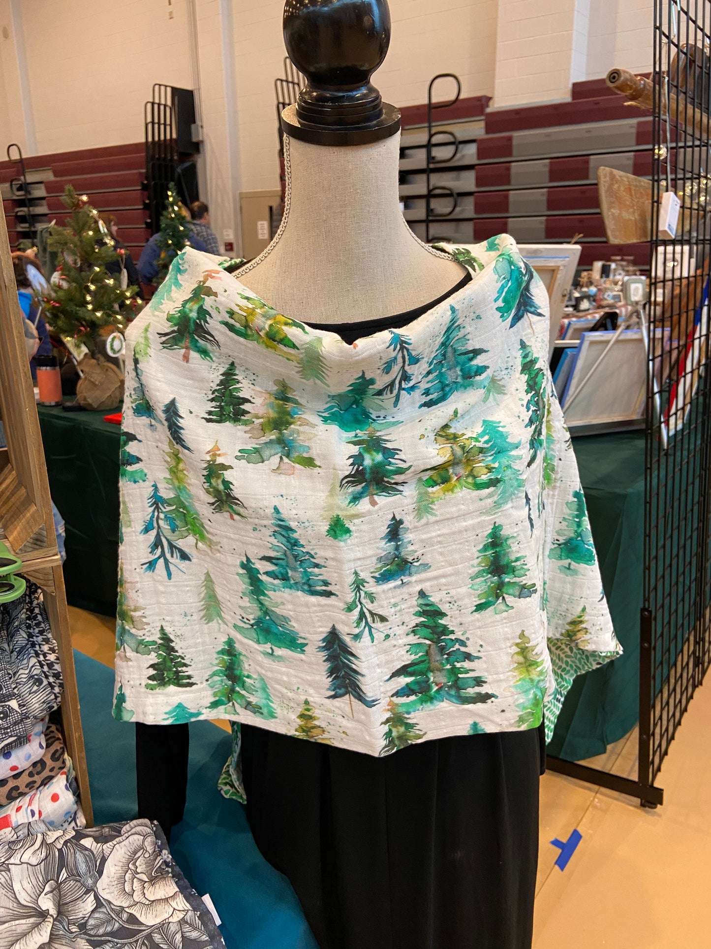 Tree Print Snap Shawl