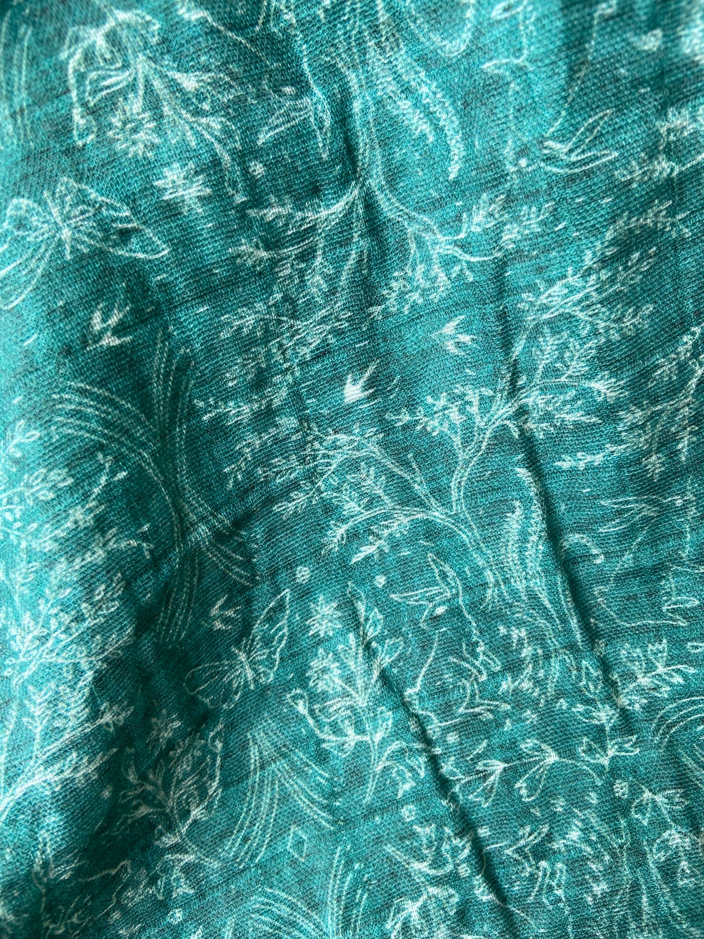 Teal Bird Snap Shawl