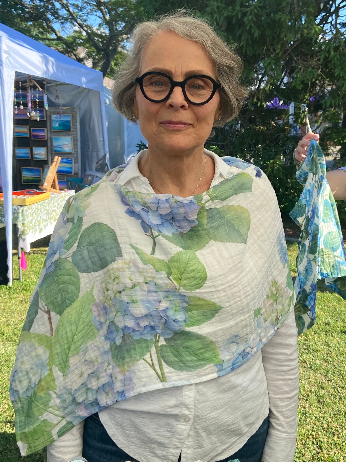 Light Blue Hydrangea Poncho