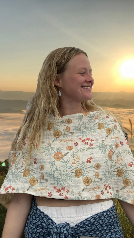 Yellow Marigold Snap Shawl