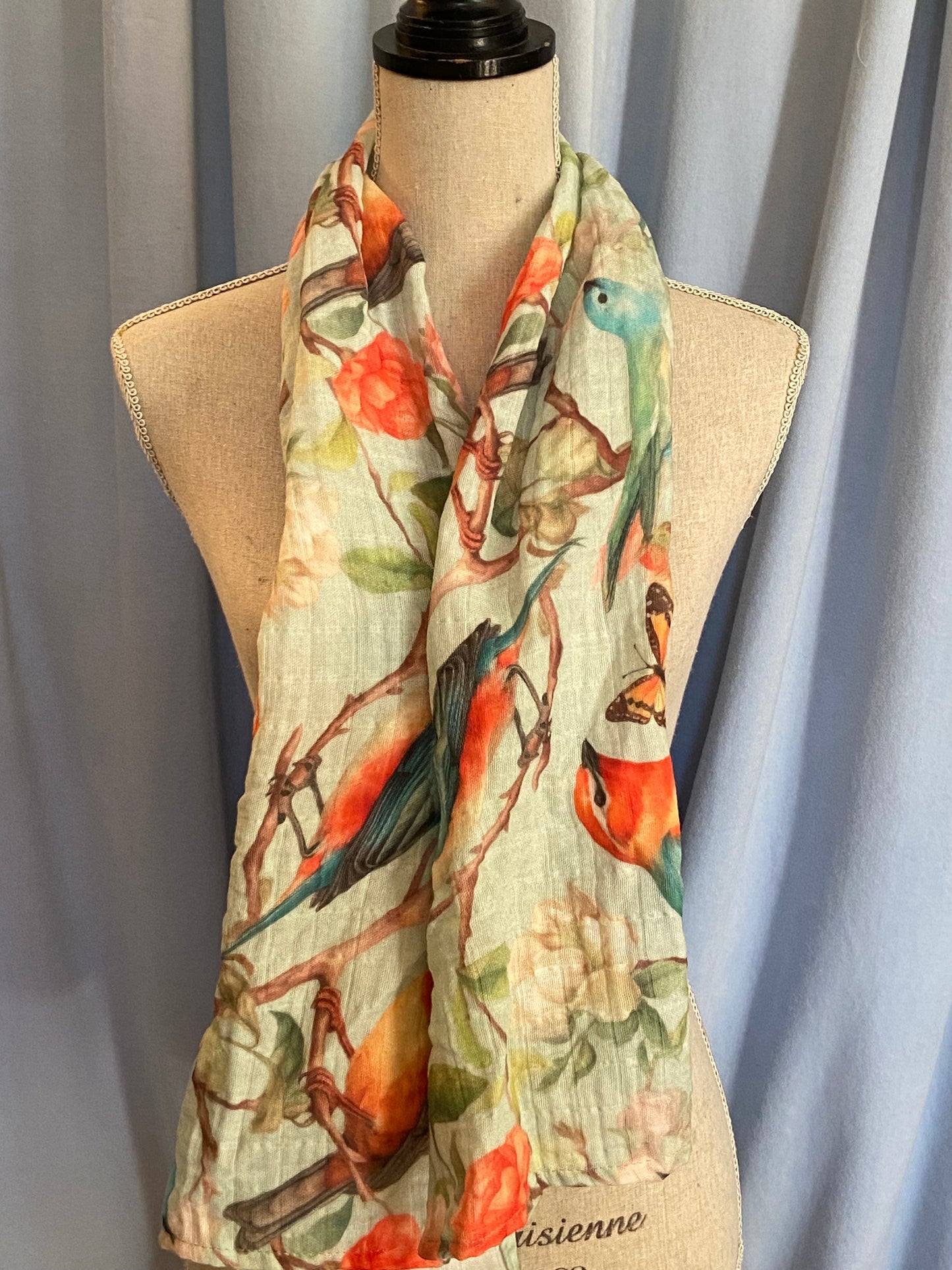 Sage Green Bird Poncho