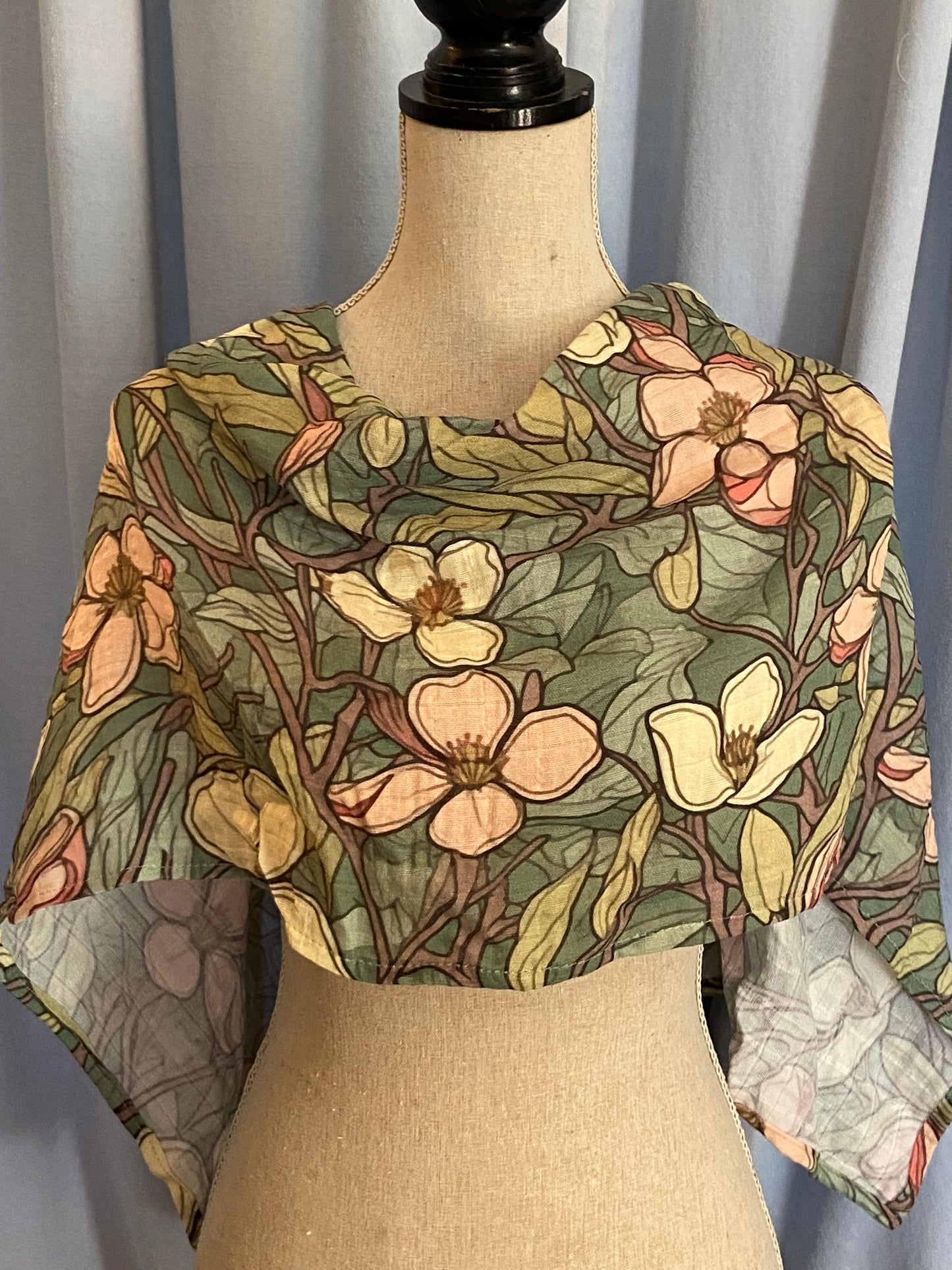 Dogwood Print Poncho