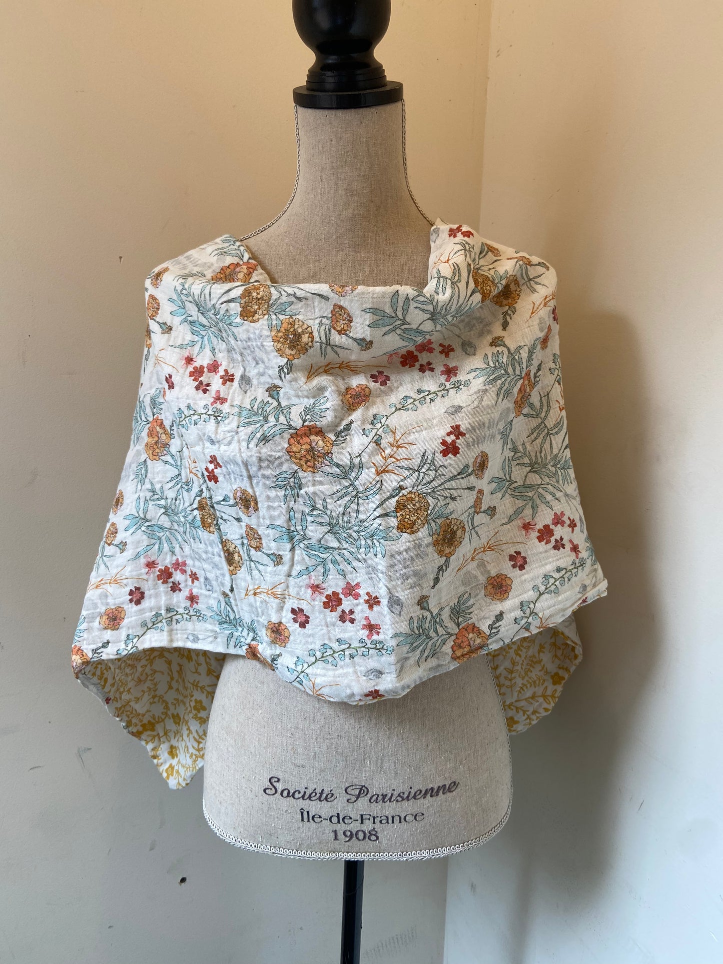 Yellow Marigold Snap Shawl