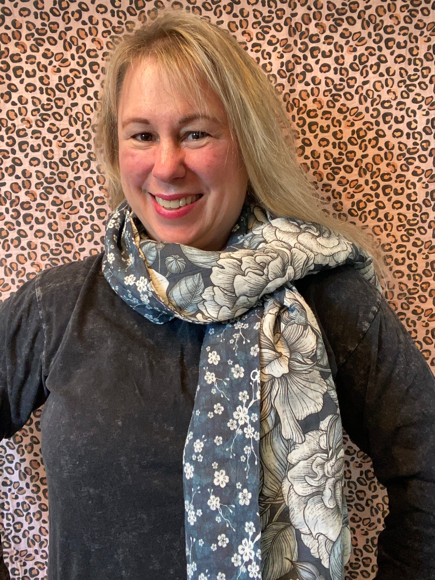 White Cabbage Rose Snap Shawl