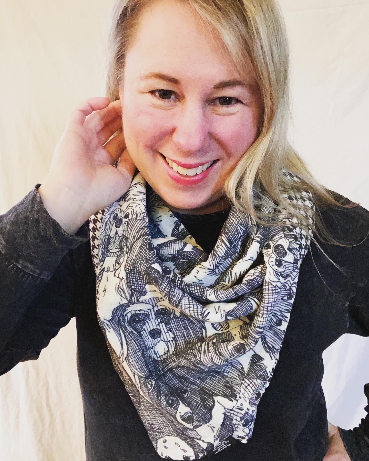 Dog Print Snap Shawl