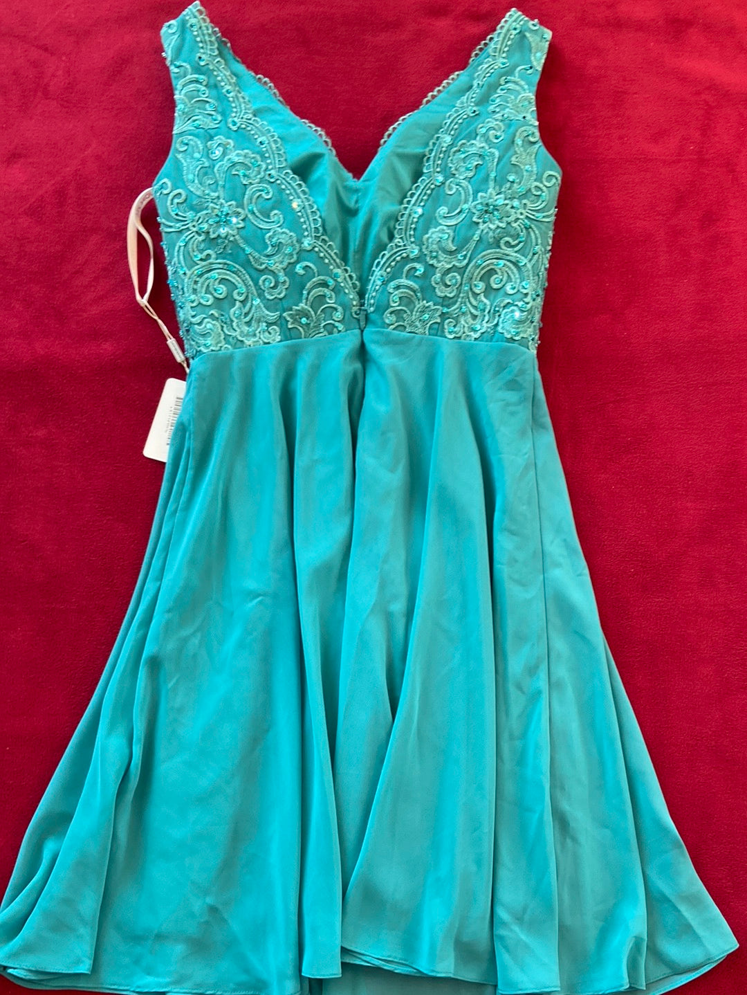 AWESOME AQUA JJ’s House Fit & Flare Dress Size 6