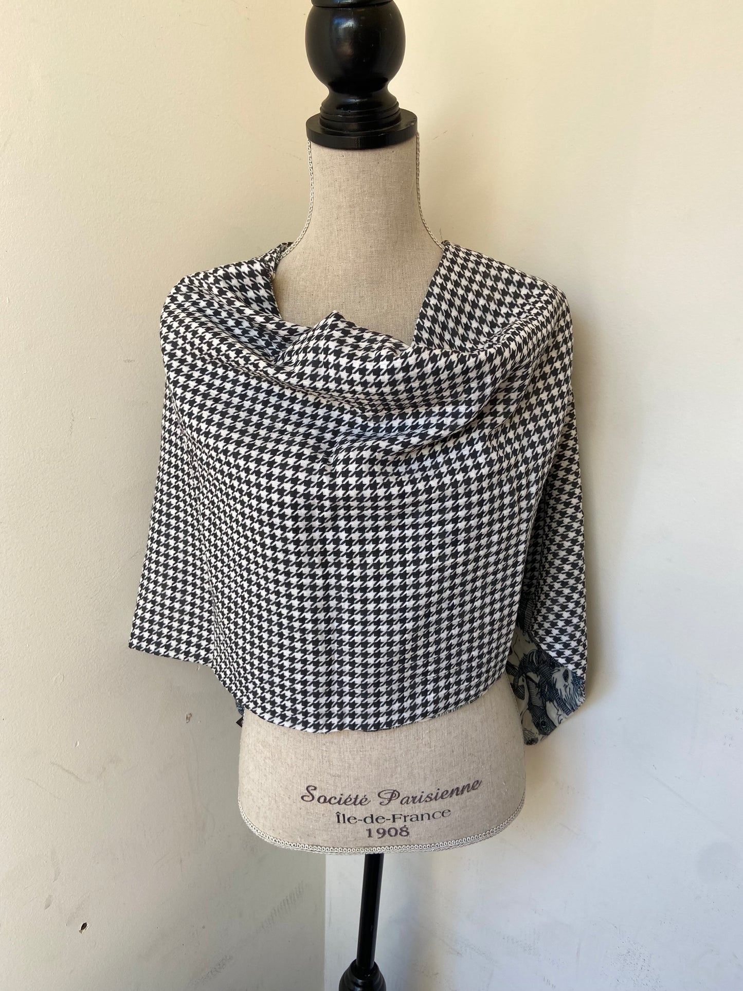 Dog Print Snap Shawl
