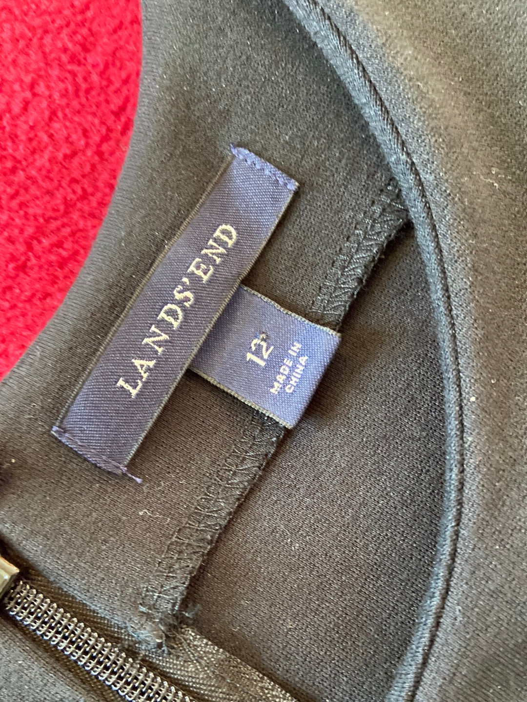 BLACK BASIC Lands End Dress Size 12