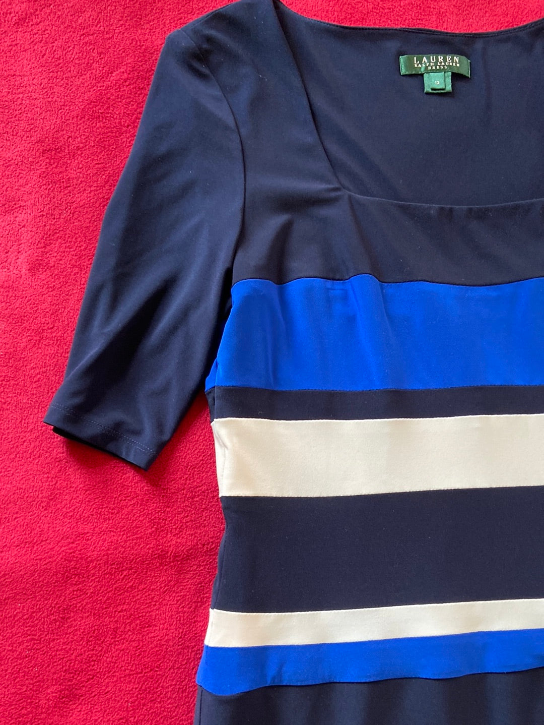 SLEEK STRIPES Ralph Lauren Dress Size 12