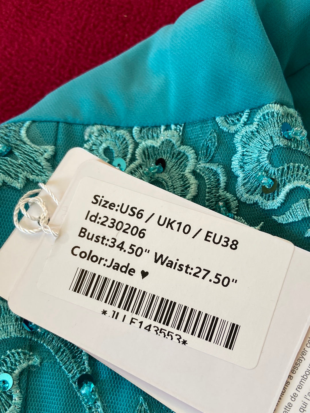 AWESOME AQUA JJ’s House Fit & Flare Dress Size 6