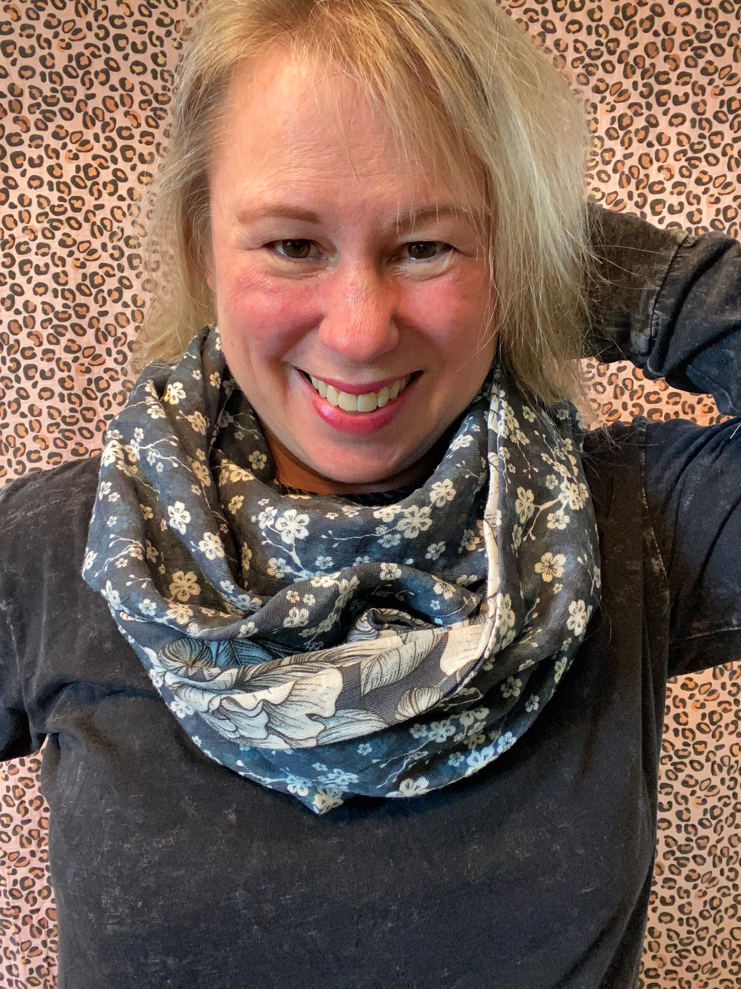 White Cabbage Rose Snap Shawl