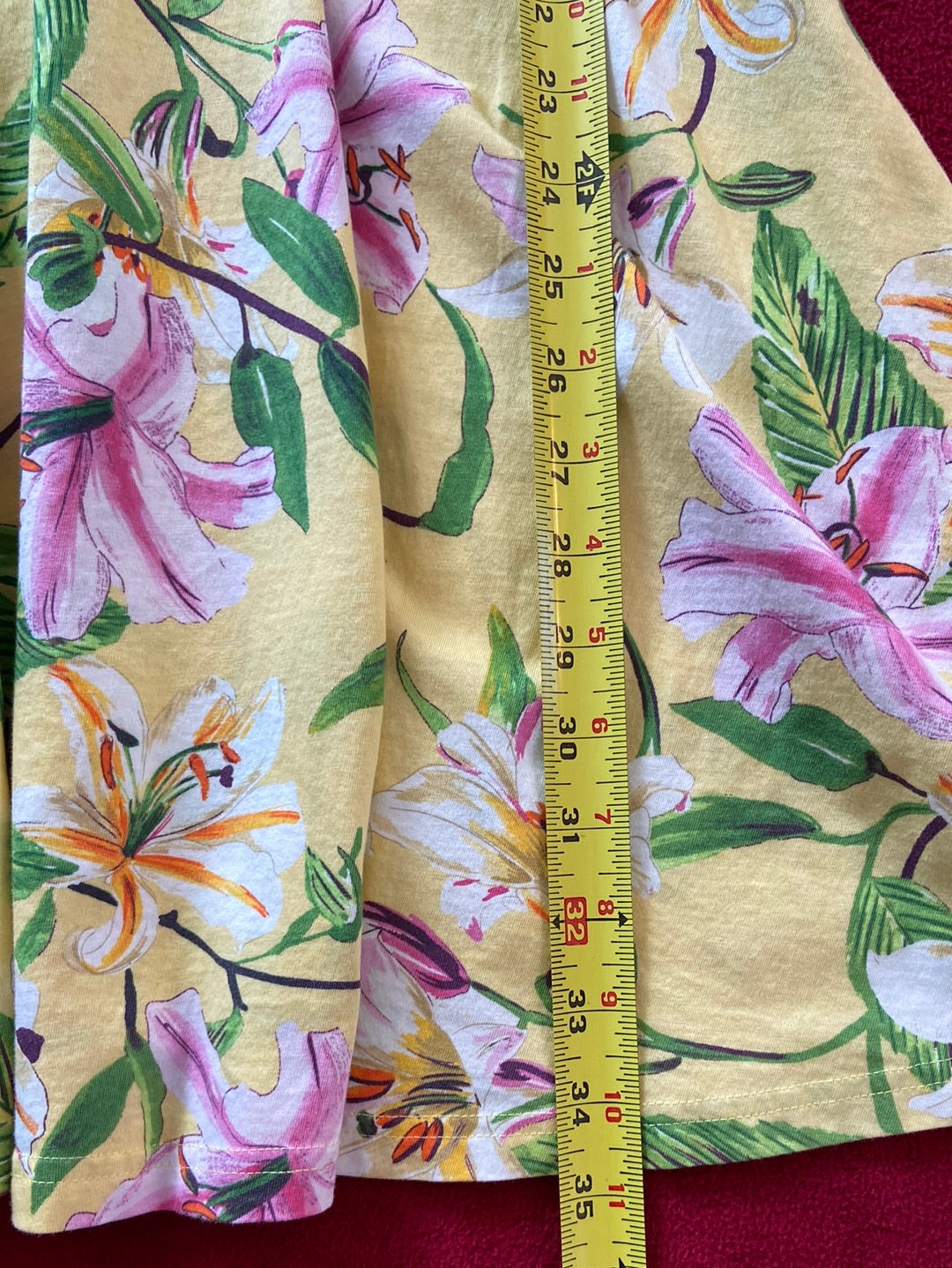 YELLOW LILIES American Living Dress Size M