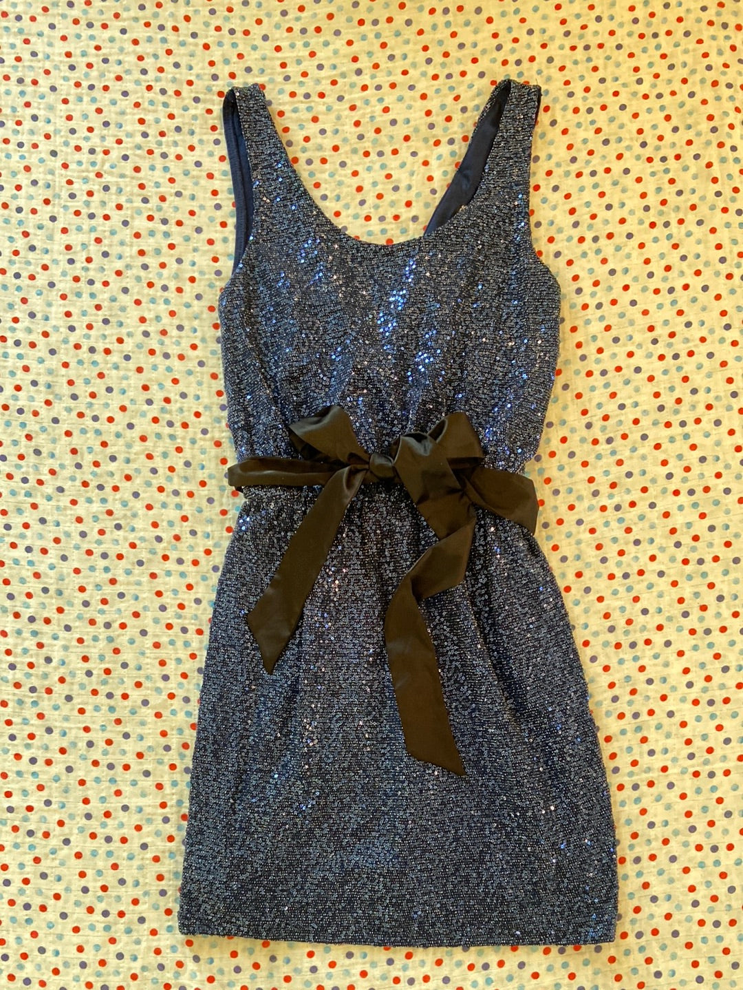 BLUE BEAUTY Express Blue Sequined Dress Size S