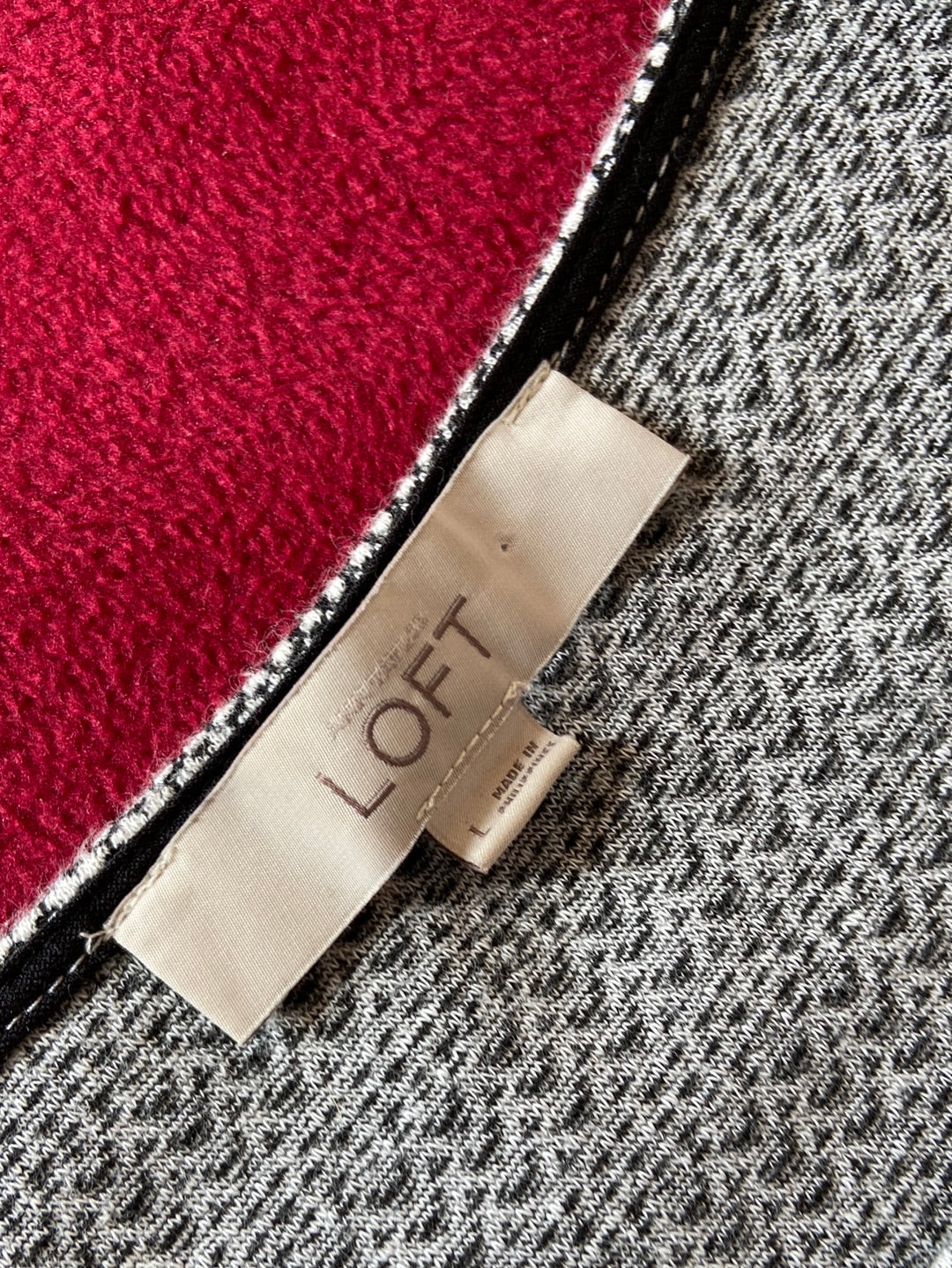 HEATHERED WHITE Loft Dress Size L