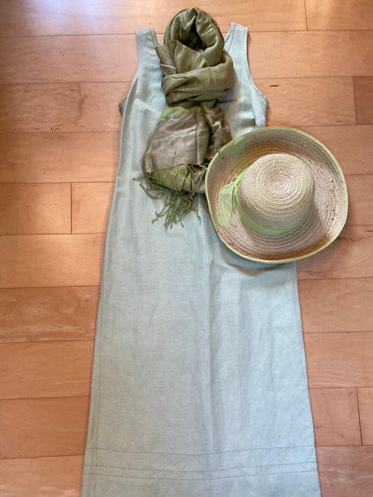 LIGHT GREEN LINEN Sigrid Olsen Size 4