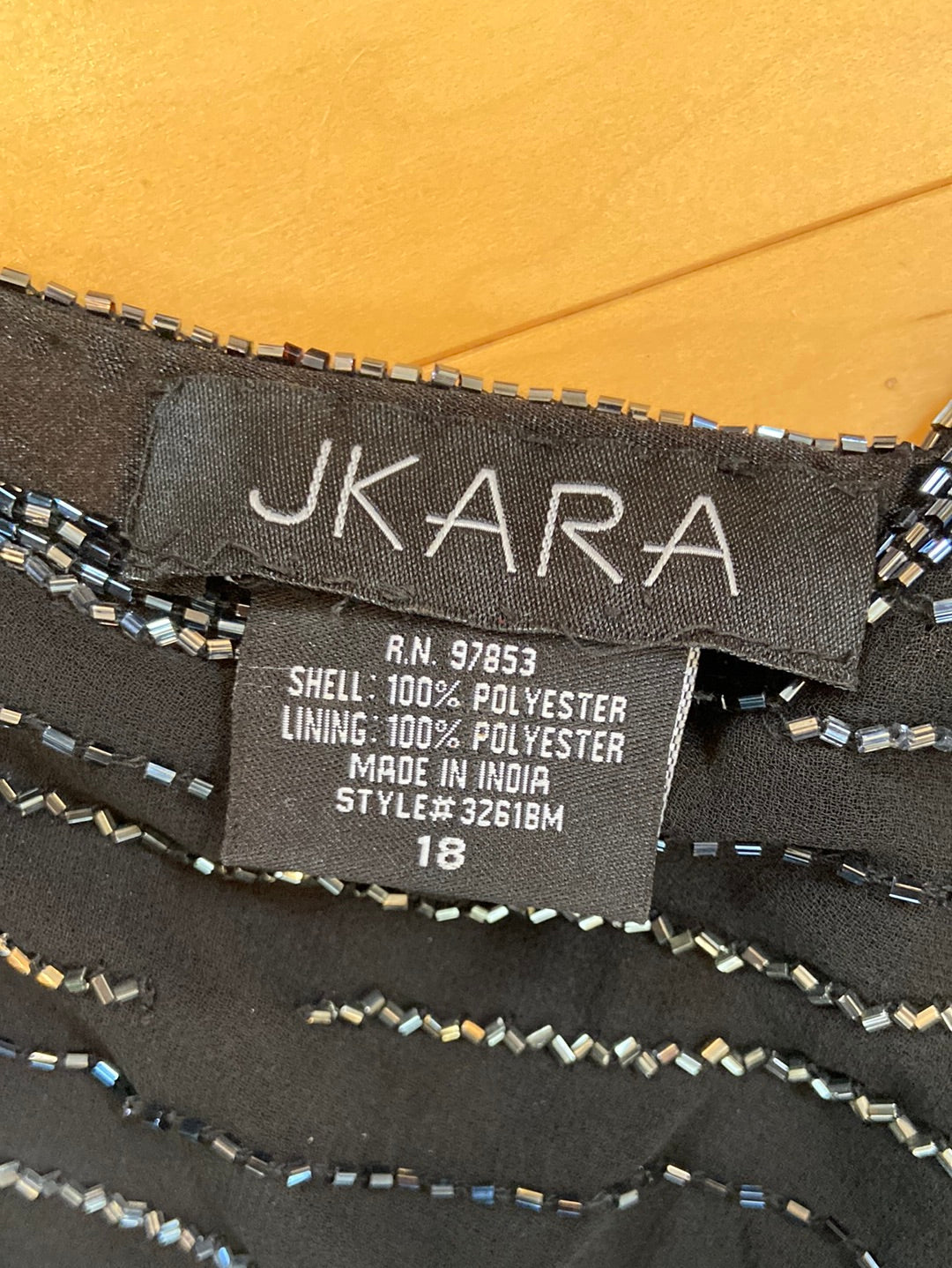 BEADED BLACK JKARA Size 18