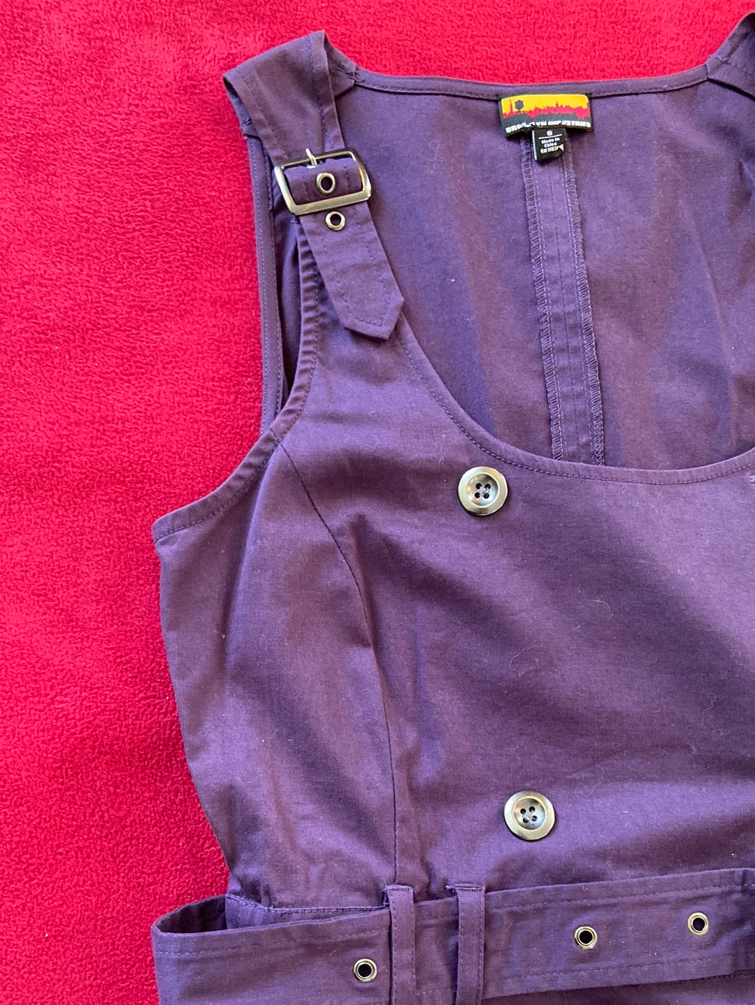 PURPLE PASSION Brooklyn Industries Overall Dress Size 8