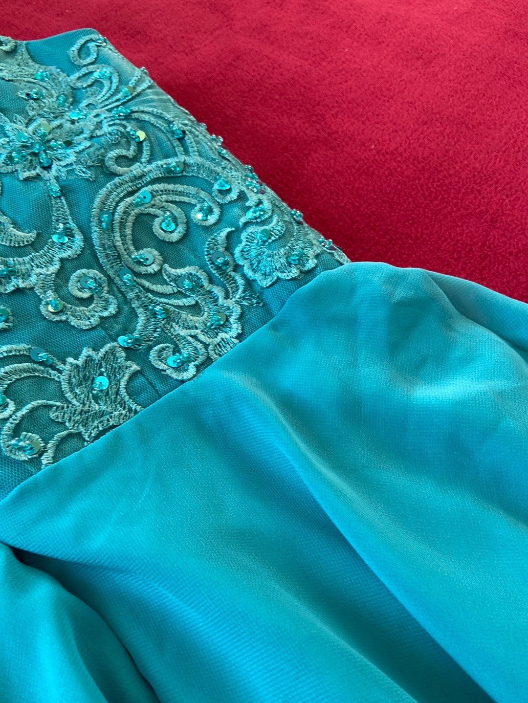 AWESOME AQUA JJ’s House Fit & Flare Dress Size 6